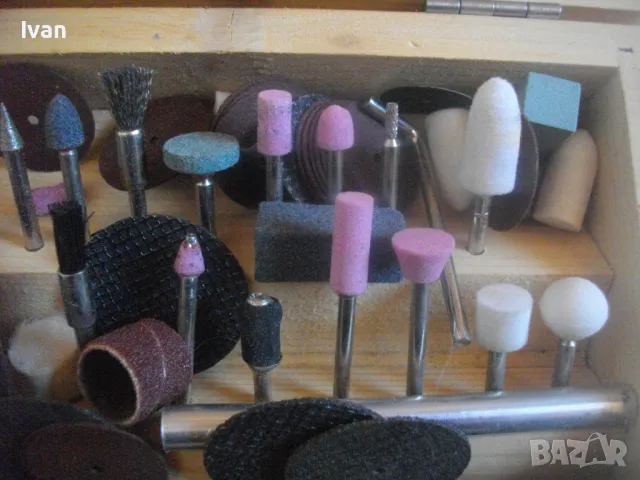 НОВ НЕМСКИ ОРИГИНАЛЕН КОМПЛЕКТ АКСЕСОАРИ ЗА МАШИНА МИНИ ДРЕЛКА ШЛИФОВАЛКА ПРАВ ШЛАЙФ НАД 100 БРОЯ , снимка 12 - Други инструменти - 48922809