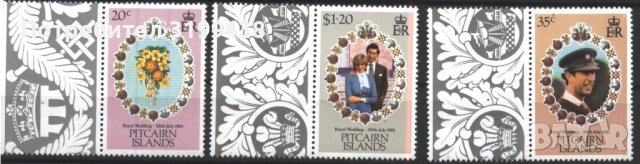 Чисти марки Сватбата на Принц Чарлз и Даяна 1981 от Питкерн 