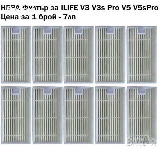 Hepa филтър Ilife V3 V3s pro V5 V5s pro, снимка 4 - Прахосмукачки - 27424166