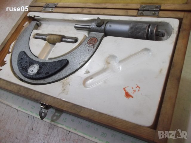 Микрометър "75 - 100 мм" германски DDR работещ, снимка 5 - Други инструменти - 43300812