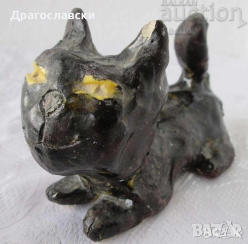 Котки: черно Коте, котка фигура порцелан керамика, фигурка статуетка седнало коте дървено, снимка 11 - Статуетки - 12001324