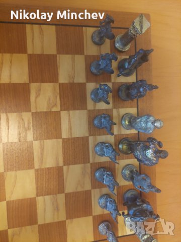 Шах с метални фигури , снимка 4 - Шах и табла - 43059851