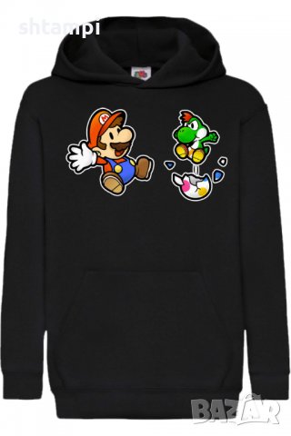 Детски Суитчър/Суитшърт Super Mario 09.Super Mario,Игра,Подарък,Изненада,Забавление,Рожден Ден