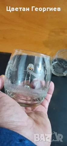 гравирани кристални чаши , снимка 9 - Антикварни и старинни предмети - 49533177