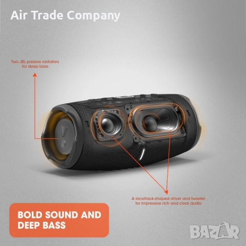 Преносима тонколона JBL Charge 5 Bluetooth Wireless Speaker, черна, снимка 5 - Слушалки и портативни колонки - 52750993