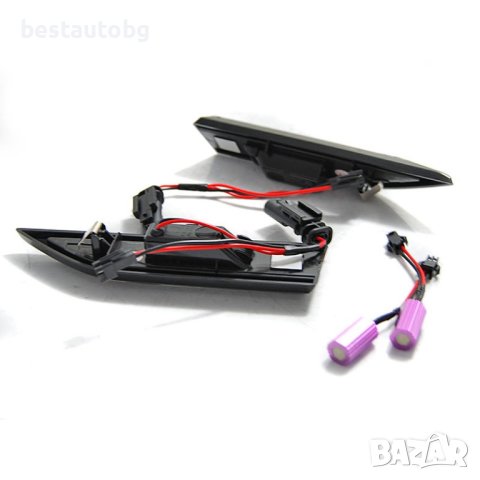 Диодни мигачи за Volkswagen Caddy (2015+) черни с бягаща светлина, снимка 4 - Аксесоари и консумативи - 43250620