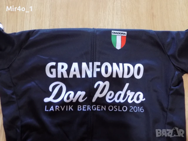 ново вело джърси diadora тениска горнище екип блуза елек шосейно колоездене оригинално мъжко L, снимка 4 - Спортни дрехи, екипи - 51403329