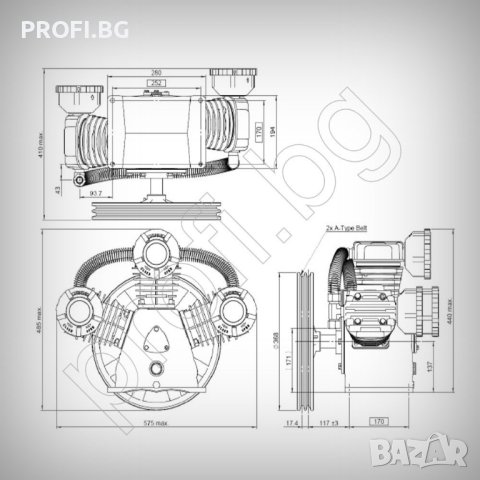 Глава за компресор LB75 880/740 L/m LACME. ЛИЗИНГ, снимка 5 - Друго търговско оборудване - 11757565