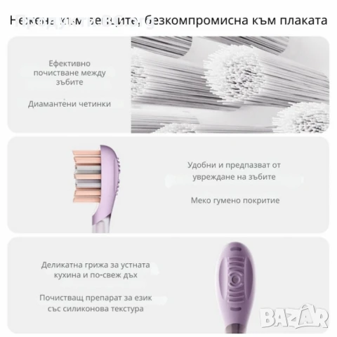 Електрическа четка за зъби Oclean X Ease Pro, 1бр. накрайник, 5 режима, снимка 6 - Други - 51340686