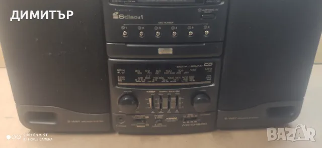 радио касетофон Sharp WQ-CH600 -6 диска, снимка 2 - Радиокасетофони, транзистори - 48382901