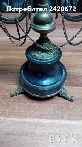 старинен свещник, снимка 3 - Декорация за дома - 52070656