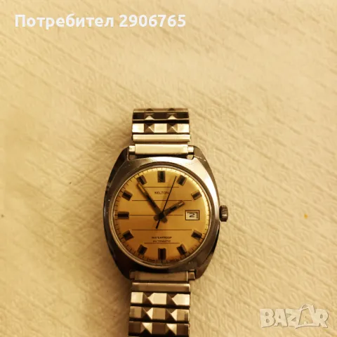 Часовник Kelton автомат TIMEX с дата работещ, снимка 3 - Антикварни и старинни предмети - 49312699