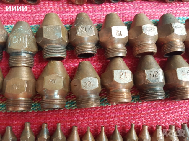 Медна дюза бренер за резак горелка Кра Кра 58 бр, снимка 4 - Други инструменти - 52662289