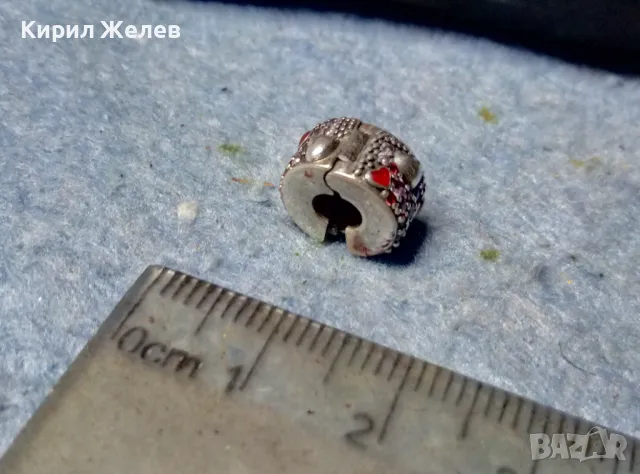 PANDORA СРЕБЪРЕН ЕЛЕМЕНТ За ГРИВНА ПАНДОРА СРЕБРО 925 с НАТУРАЛНИ КАМЪНИ РУБИН ГРАНАТ АМЕТИСТ 47668