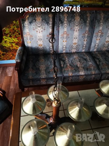 Два полилеия от ковано желязо и мед , снимка 8 - Полилеи - 43899820