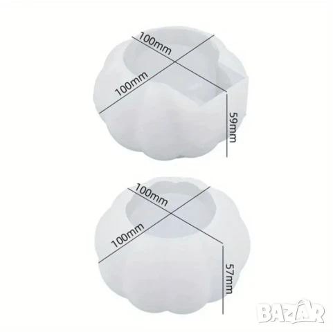 Молд бурканче тиква с шапка Хелоуин , снимка 2 - Форми - 51291388