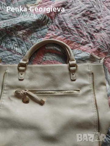 Бежово вис-34,шир-34,дъно-15 см- нова, снимка 2 - Чанти - 49712500