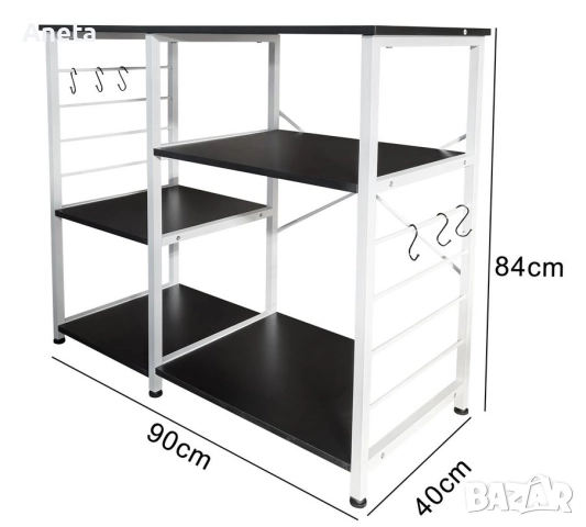 Етажерка шкаф органайзер, размери на плота 90х40 см, височина 84 см, снимка 2 - Етажерки - 50581577