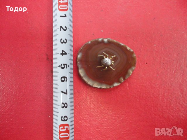 Полиран минерал ахат халцедон 17, снимка 2 - Колекции - 43966966