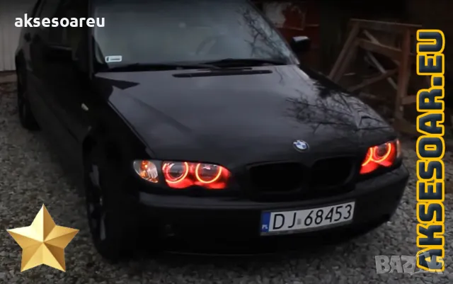 Ангелски очи многоцветни RGB LED Фарове Angel Eyes DRL за кола пръстени 4x131 mm за BMW Е46 Е36, снимка 5 - Аксесоари и консумативи - 48040450