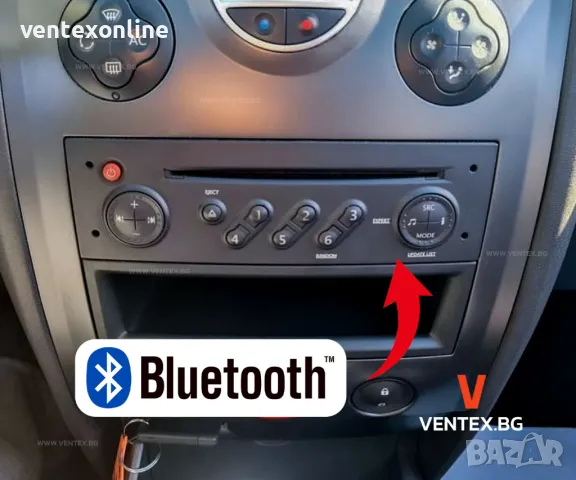 Bluetooth адаптер за Renault Clio фабрично радио за слушане на музика