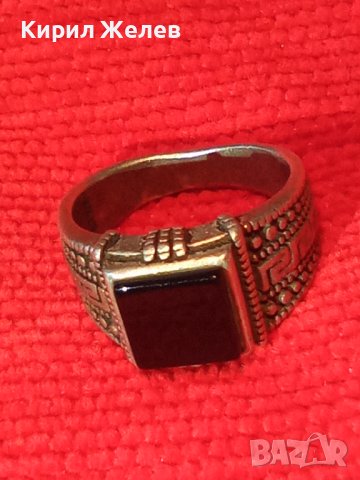 PETEK 925 Марков БУТИКОВ СРЕБЪРЕН ПРЪСТЕН СРЕБРО 925 РЪЧНА АРТизработка на ПЕТЕК с ЧЕРЕН ОНИКС 40648, снимка 18 - Пръстени - 42657126