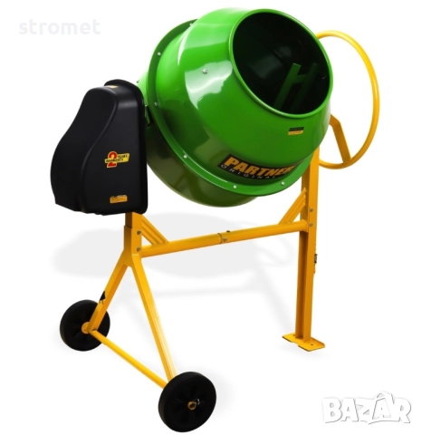 Бетонобъркачка PARTNERPRO BPO-230L – зелена, 230 л, 1200W, 29 об./мин 🚧