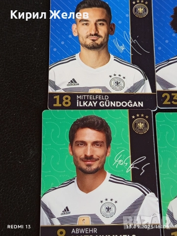 Колекционерски картички на футболисти МАТС ХУМЕЛС,АНТИНИО РУДИГЕР, ДЖОШУА КИМИХ 51012, снимка 2 - Колекции - 51701328