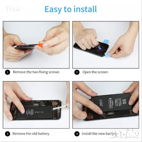 “Vancely” Батерия за iPhone 5S (1800mAh), снимка 7 - Оригинални батерии - 39784697