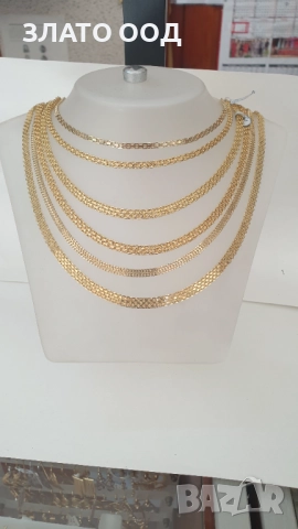 Златни колиета  модел змия, лента, бисмарк, снимка 13 - Колиета, медальони, синджири - 51127368