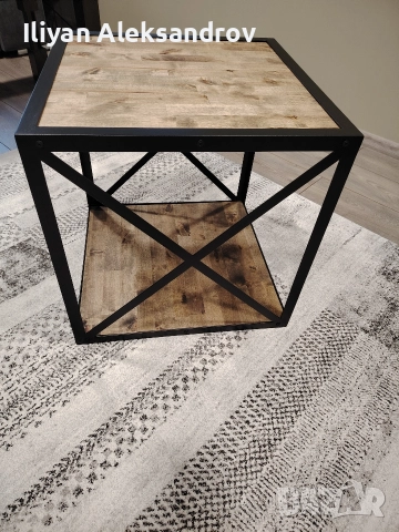 Маса в индустриален стил "CUBE", снимка 6 - Маси - 52673524