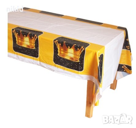 Златна Корона парти найлонова покривка за парти рожден ден