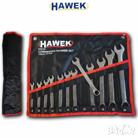 Професионален Комплект Звездогаечни Ключове HAWEK 12 части 8-24мм