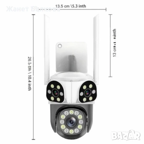 Външна Wi-Fi камера Lylu 12MP с интелигентно управление и нощно виждане, снимка 5 - IP камери - 51302830