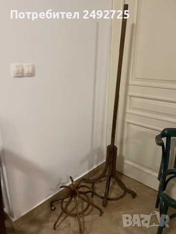 Стари столове ретро масив дърво и Закачалка виенска, снимка 3 - Столове - 48849082