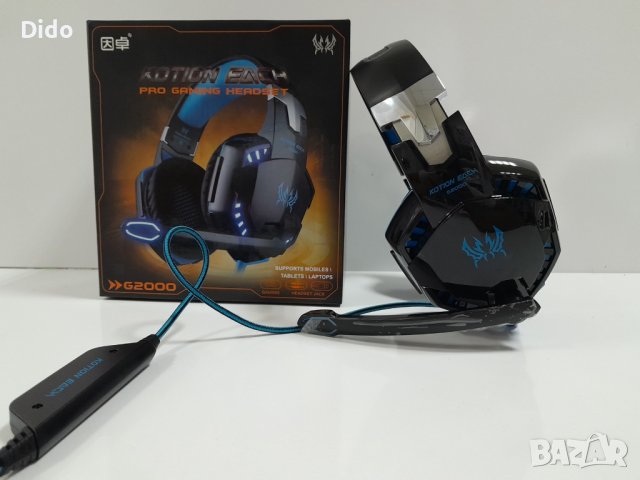 Геймърски слушалки Kotion Each G2000, с микрофон и LED светлини, снимка 4 - Слушалки за компютър - 38214943