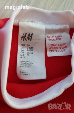 Детска Коледна рокля H&M 9-12 , снимка 4 - Бебешки рокли - 42950882