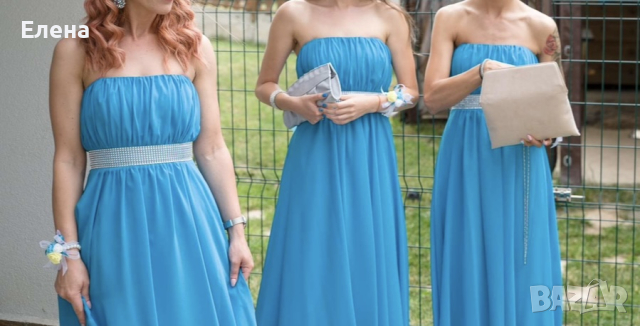 Официална шаферска рокля цвят морско синьо, снимка 2 - Сватбени рокли - 44935839