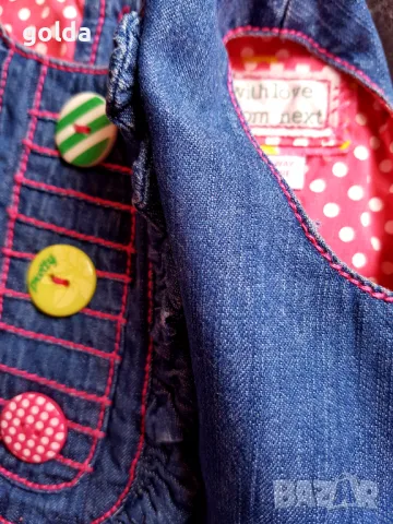 Дънкова рокля  NEXT за бебе 3-6мес