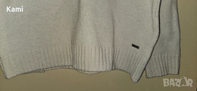 Бежов мъжки пуловер, L размер , снимка 4 - Пуловери - 52921946
