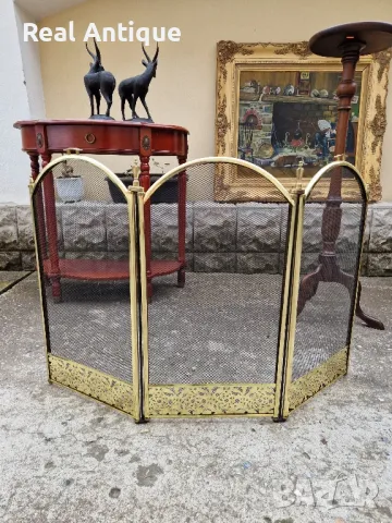 Чудесна антикварна английска решетка за пред камина , снимка 3 - Антикварни и старинни предмети - 50166609