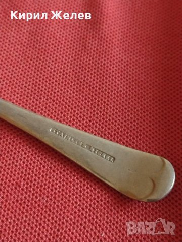 Стара лъжичка за кафе чай десерт Английски стил с печат STAINLESS NICEEL за КОЛЕКЦИОНЕРИ 31663, снимка 8 - Други ценни предмети - 43814282