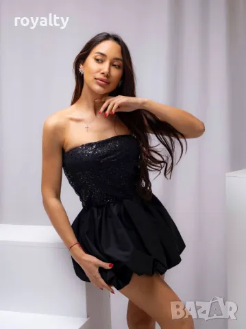 Черна стилна дамска рокля 