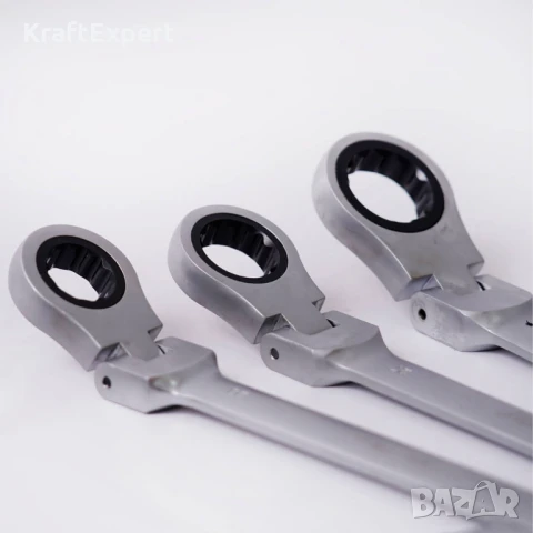 KraftWorld Комплект Тресчотни Ключове 22 Части – 6-32 мм с Чупещо Рамо, снимка 7 - Куфари с инструменти - 50576226