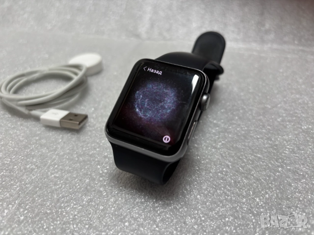 Смарт Часовник Apple Watch 3 series 42 mm Space Grey Aluminium Case with Black, снимка 7 - Смарт часовници - 52629920