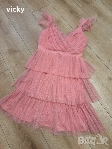 Официална светло розова рокля, Maya Deluxe, снимка 6 - Рокли - 44697213