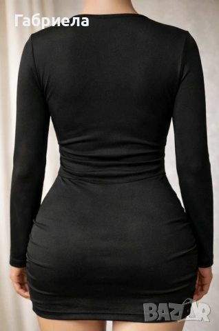 Къса черна рокля , снимка 4 - Рокли - 53113387