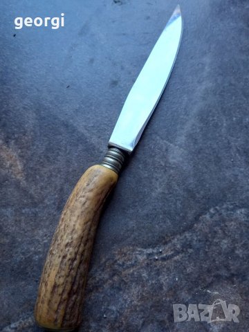 Нож Solingen с дръжка от еленов рог , снимка 4 - Антикварни и старинни предмети - 39678207