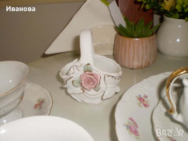 ИЗЯЩЕН СТАР ПОЛСКИ СЕРВИЗ ЗА ЧАЙ, снимка 7 - Антикварни и старинни предмети - 37507986