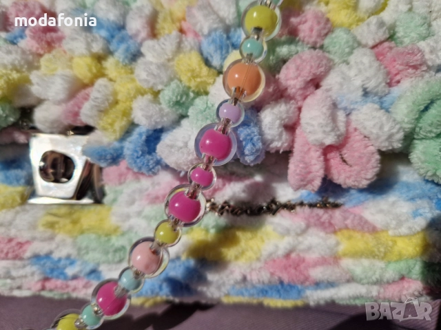 Ръчно изработена чанта CANDY и скрънчи, снимка 8 - Чанти - 51707492